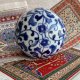 Unikat! ❤ Vintage Scottish Porcelain Cobalt Blue & White Carpet Ball