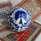 Unikat! ❤ Vintage Scottish Porcelain Cobalt Blue & White Carpet Ball