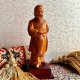 Vintage Chinese Wooden Fisherman Figurine Hand Carved ❤ Ręczne wykonanie, sygnowana