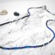 Choker lapis lazuli, hematyt, koraliki Toho i kryształki