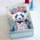 Pudełko drewniane - Pani Panda