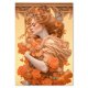 Plakat - Kobieta z kwiatami 40x50 cm