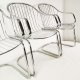 Komplet modernistycznych krzeseł, proj. Gastone Rinaldi, Włochy lata 70.