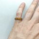 Pierścionek z drewna Teak - Teak z Ciemno Złotym wypełnieniem  - wyjątkowy prezent - drewniany pierścionek dla kobiety - Pierścionek z forniru
