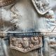 Zara 36 S kurtka jeansowa katana jasna postarzana