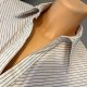 H&M r. 38 M Bluzka koszula bawełna elastyczna biała w klasyczny prążek