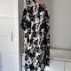 Zizzi r. XXXL 46 sukienka czarna biała print oversizowa 100 % wiskoza przewiewna