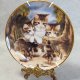 PORCELANOWY KOLEKCJONERSKI TALERZ FRANKLIN MINT "FINE FEATHERED FRIENDS" SPROVACH CAT KITTEN