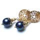 Pearls /navy blue / vol. 5 - kolczyki /20.07.24/