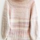 Pastelowy sweter handmade L/XL