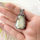 Naszyjnik Opal Dendrytowy stal chirurgiczna wisiorek handmade wirewrapping