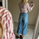 Zara XS 13 14 lat jeansy dżinsy spodnie wide culotte proste z wysokim stanem