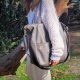 Lazy bag Pocket torba taupe ekoskóra oversize