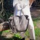 Lazy bag Pocket torba taupe ekoskóra oversize