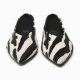 ZARA - SKÓRZANE BALERINY - ZEBRA - 37