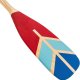 Pagaj John Paddle Ozdoba Kolorowy Malowany 60 cm WZ3