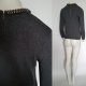 ZARA knit dopasowany szary sweter z ozdobnym wykończeniem szyi R 36 S Hv229