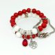 Bransoletki z kamieni naturalnych Red&White - set