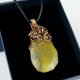 Wisiorek wire wrapping z żółtymi agatami