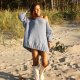 SWETER OVERSIZE BABY BLUE