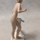 WALLENDORF Akt Dziewczynka z sarenką jelonkiem Kolekcjonerska porcelanowa figura