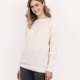 Sweter z cekinami - SWE338 ecru MKM