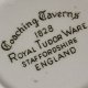 Royal Tudor Ware angielski serwis do kawy na 6 osób Coaching Taverns zielony