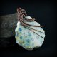 Koral fossil wisiorek wire wrapping