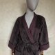 kimono 100% wełna burgund na plecach oko z frędzlami