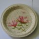 Talerz Decoupage Magnolia Folk Handmade