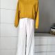 Sweter H&M Divided r.34 XS musztardowy krótki oversize