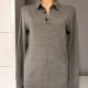 Sweter polo Dressmann r.S 36 wełna merino 50 % szary