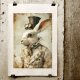 PLAKAT A4 STEAMPUNK BUNNY 2