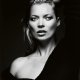 Obraz na płótnie - Kate Moss portret, czarno białe zdjęcie, portret modelki, sławna modelka, ikona mody, Kate Moss akt