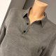 Sweter polo Dressmann r.S 36 wełna merino 50 % szary