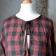 Bluzka ZARA krata tartan oversize frills XS S M