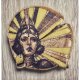 Golden Woman - pirografia (15x15 cm)