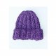 FIOLETOWA CZAPKA BEANIE HANDMADE