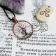 Wisior labradoryt drzewo życia Yggdrasil kuta miedź antyczna amulet piękny