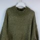 H&M zielony melanżowy sweter oversize duży rozm / 4XL