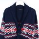 Zara Man męski granatowy sweter wzory z wool / M mex.38