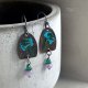 Kolczyki Wild Flowers. Turquoise & Light Purple