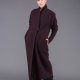 plum col haut coat