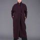 plum col haut coat