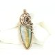 Wisiorek wire wrapping z labradorytem