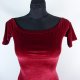 Boohoo sukienka mini welur bordo / XS