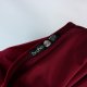 Boohoo sukienka mini welur bordo / XS