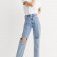 H&M - MOM JEANS Z PRZETARCIAMI - 34