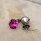 KOLCZYKI SZTYFTY SWAROVSKI FUCHSIA (8mm)