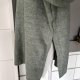 Sweter oversize zielono-szary H&M r.L 40 dekolt v